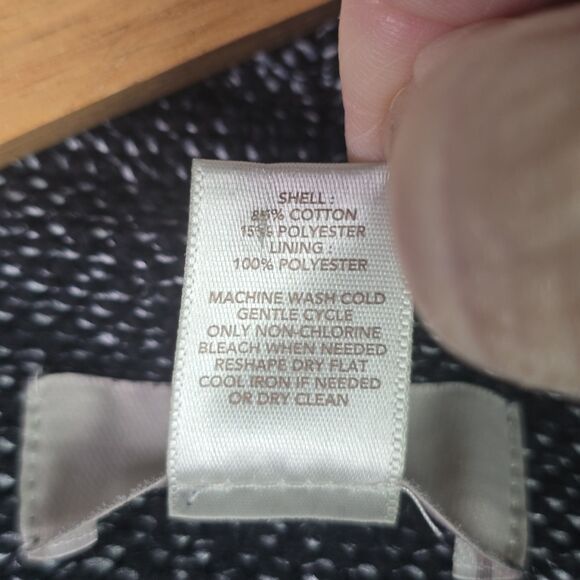 Loft Tweed Double Breasted Gray Crop Jacket Blazer Medium Trendy Structured - Picture 9 of 15